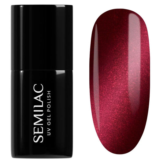 467 Red Candle Flash - Semilac Soak Off Gel / Hybrid Nail Polish