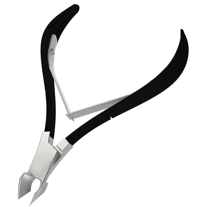 Cuticle Nipper Stainless Steel 1/4 Jaw GE Trimmer - Black - SEMILAC USA