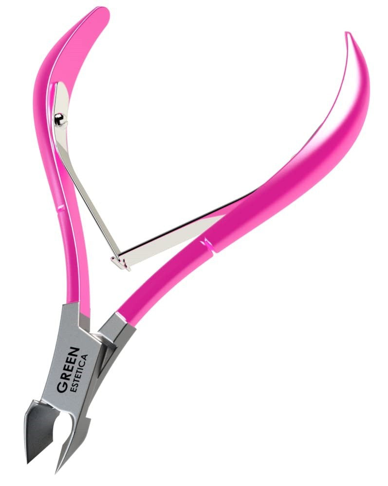 Cuticle Nipper Stainless Steel 1/4 Jaw GE Trimmer - Pink