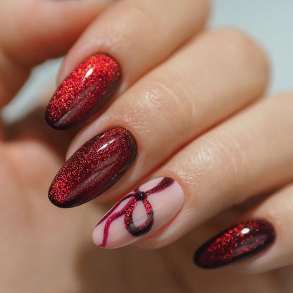 955 Holly Berry Red - Semilac Soak Off Gel / Hybrid Nail Polish