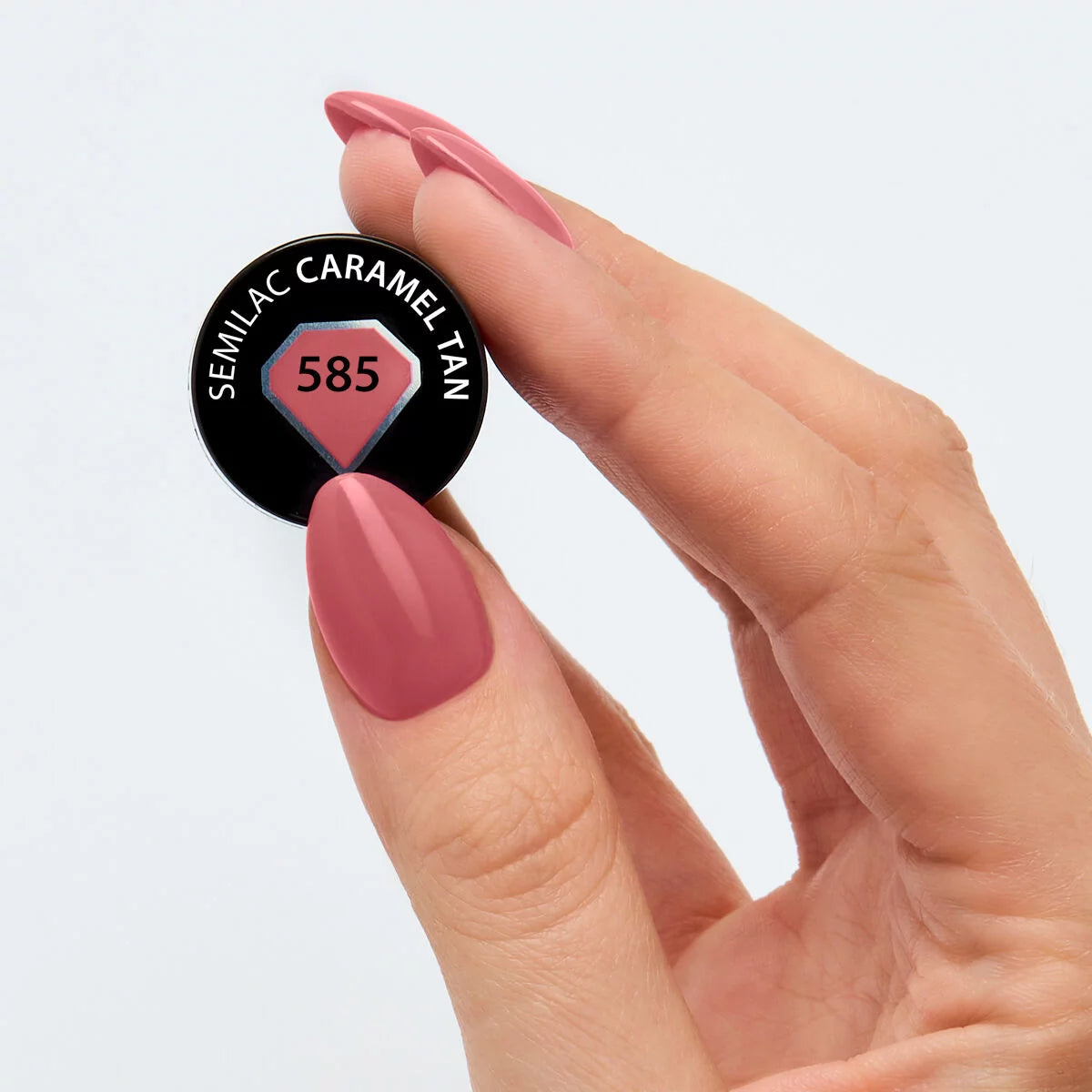 585 Caramel Tan - Semilac Soak Off Gel / Hybrid Nail Polish
