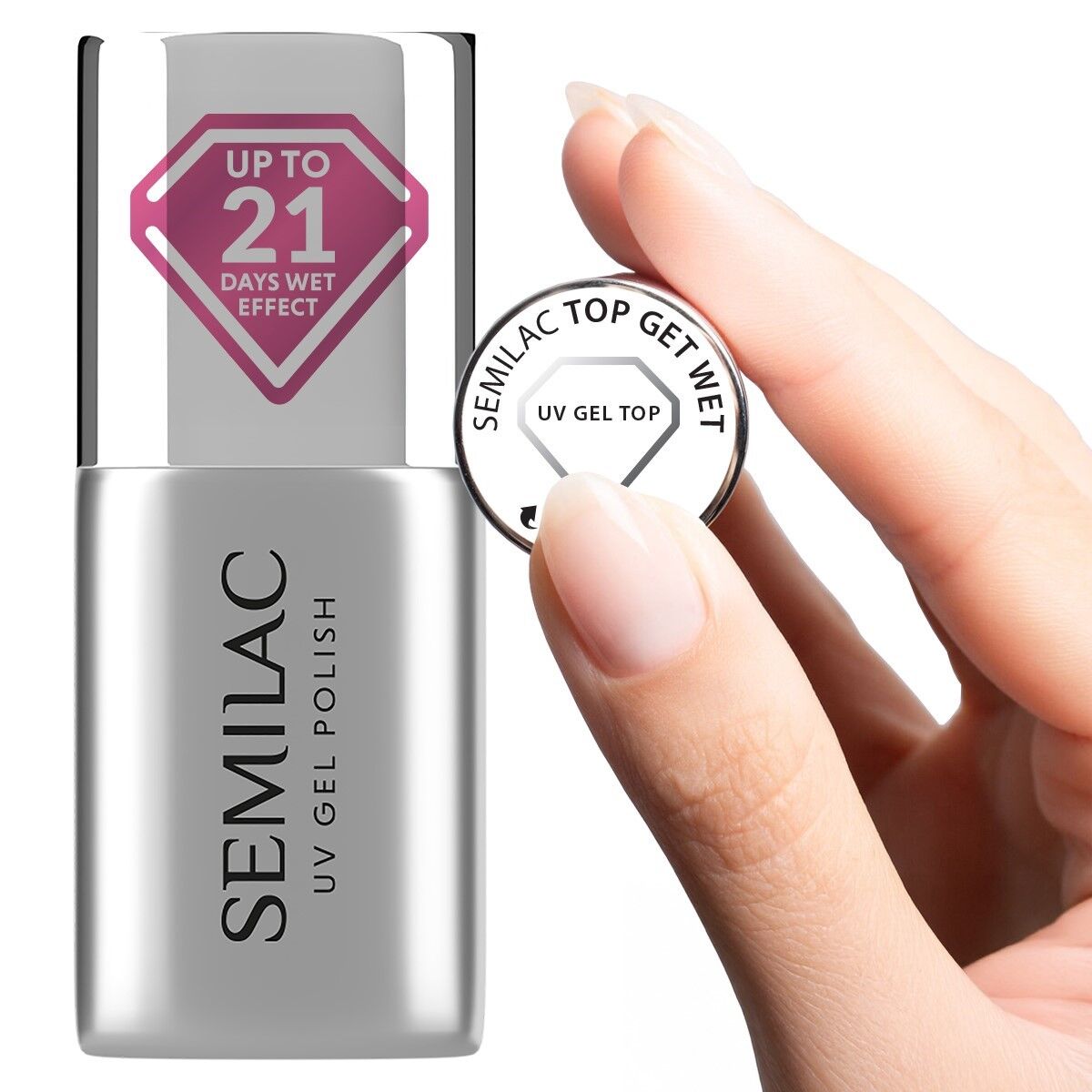 Semilac Top Get Wet - Super Shiny UV Gel / Hybrid Nail Polish