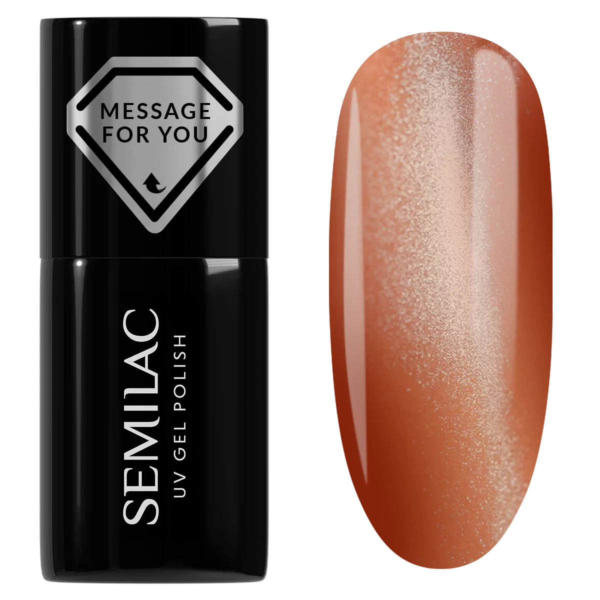 734 Toffee Jelly Gloss - Semilac Soak Off Gel / Hybrid Nail Polish