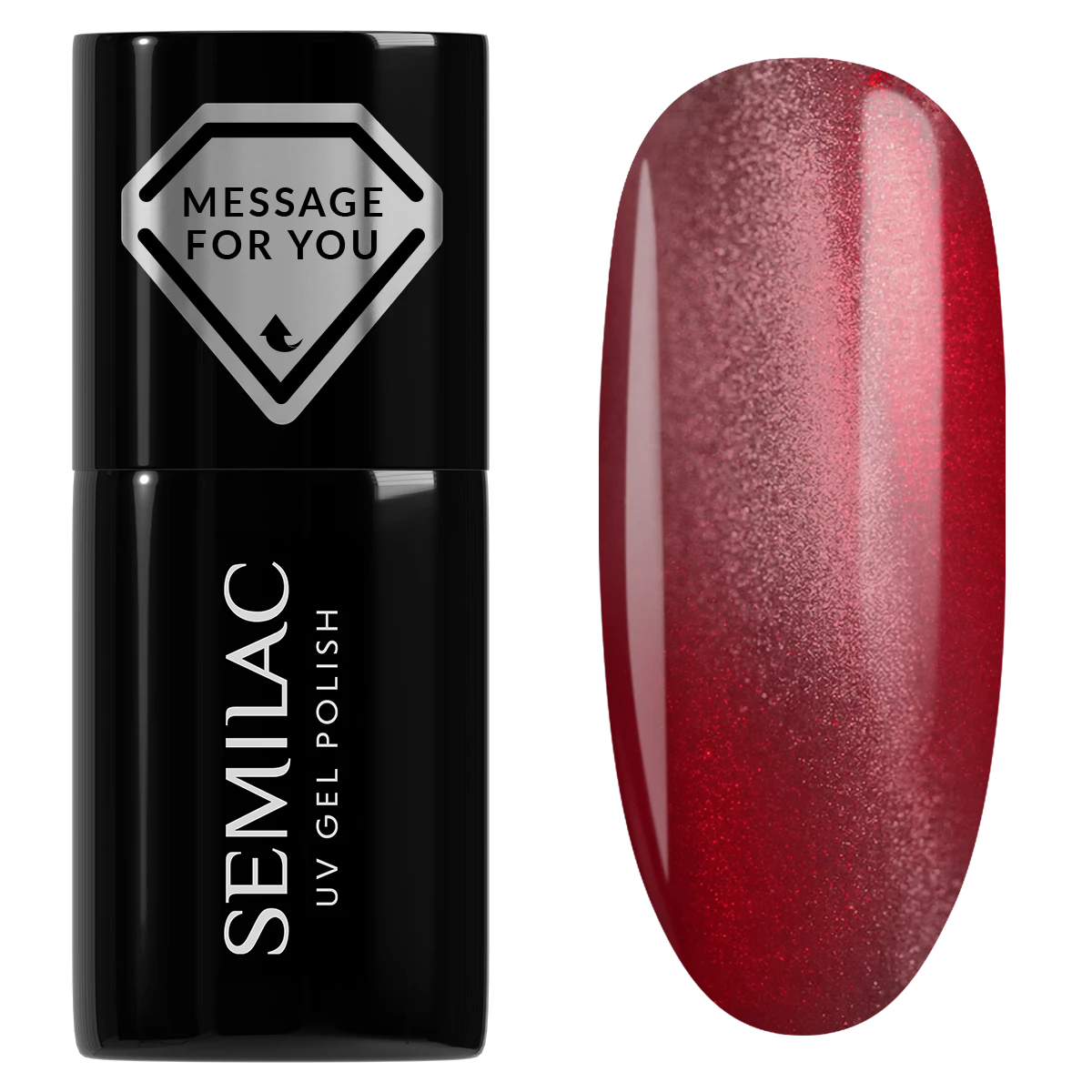 736 Crimson Jelly Gloss - Semilac Soak Off Gel / Hybrid Nail Polish