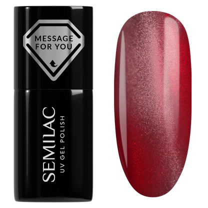 736 Crimson Jelly Gloss - Semilac Soak Off Gel / Hybrid Nail Polish