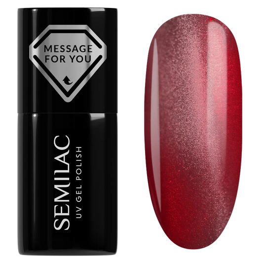 736 Crimson Jelly Gloss - Semilac Soak Off Gel / Hybrid Nail Polish