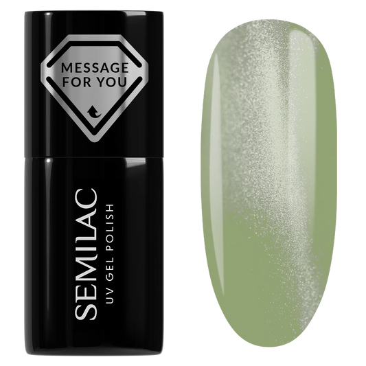 732 Pistachio Latte Gloss - Semilac Soak Off Gel / Hybrid Nail Polish