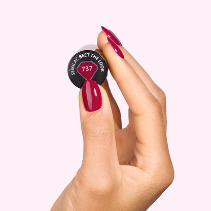 737 Beet the Look - Semilac Soak Off Gel / Hybrid Nail Polish