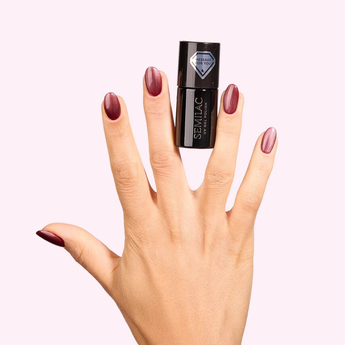 738 Cherry Choco Jelly Gloss - Semilac Soak Off Gel / Hybrid Nail Polish