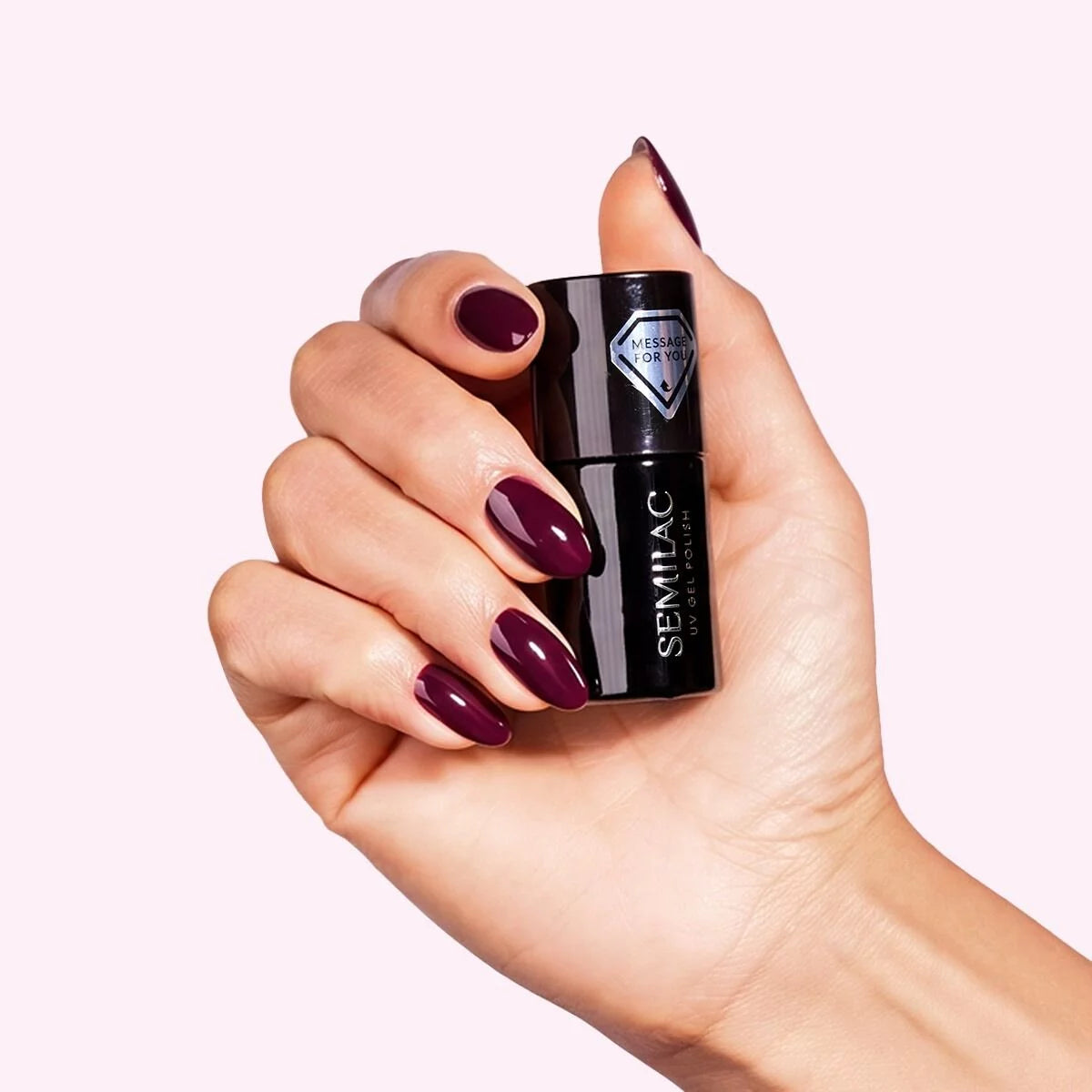 740 Deep Plum - Semilac Soak Off Gel / Hybrid Nail Polish
