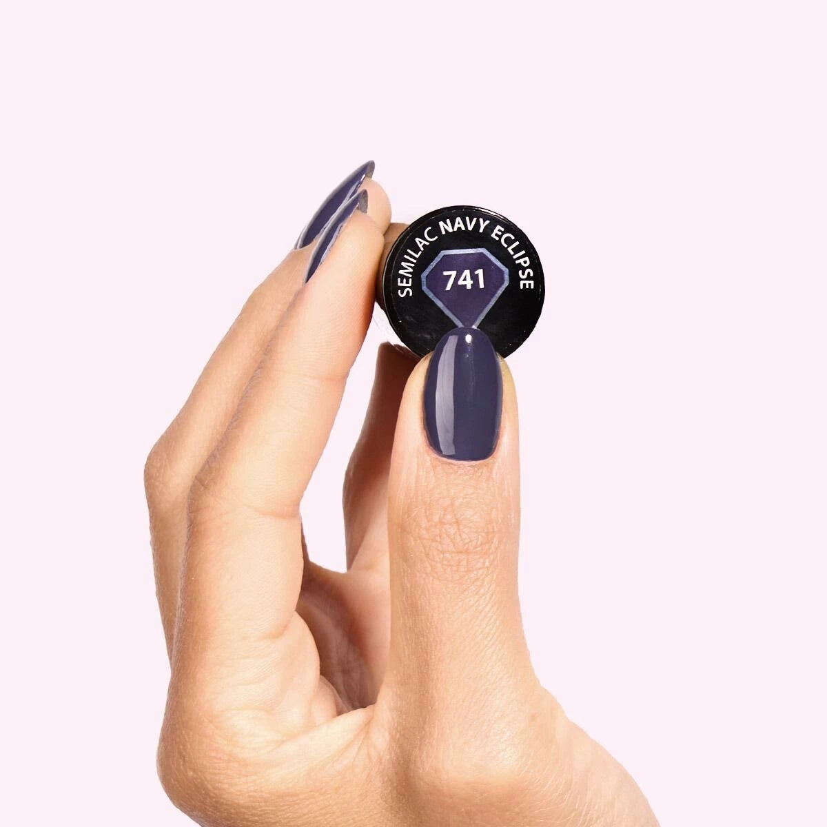 741 Navy Eclipse - Semilac Soak Off Gel / Hybrid Nail Polish