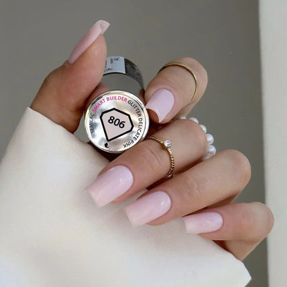 806 Glitter Delicate Pink Extend 8in1 - Semilac Smart Builder Gel / Hybrid Nail Polish