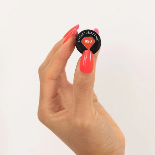 980 Jelly Chili - Semilac Soak Off Gel / Hybrid Nail Polish - SEMILAC USA