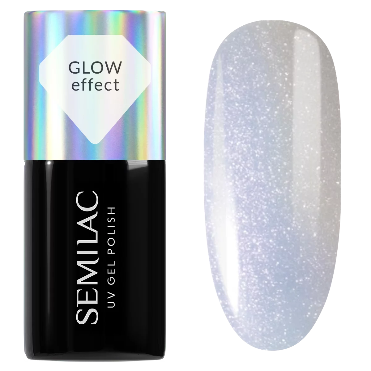 986 Milky Blue Glow - Semilac Soak Off Gel / Hybrid Nail Polish - SEMILAC USA