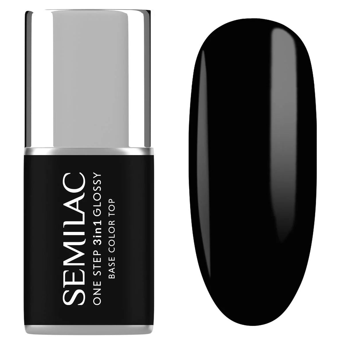 S190 The Black - Semilac STEP ONE Hybrid 3IN1 Gel / Hybrid Nail Polish - SEMILAC USA