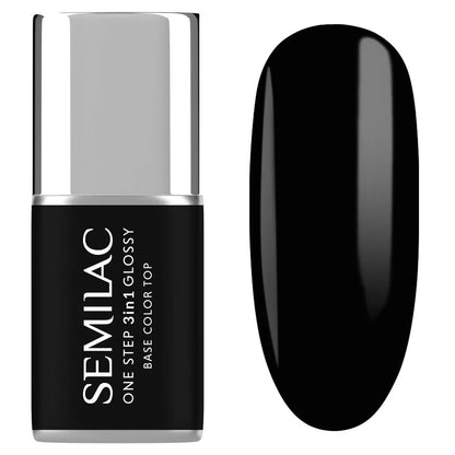 S190 The Black - Semilac STEP ONE Hybrid 3IN1 Gel / Hybrid Nail Polish - SEMILAC USA
