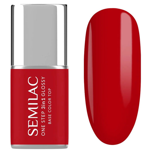 S530 Scarlet - Semilac STEP ONE Hybrid 3IN1 Gel / Hybrid Nail Polish - SEMILAC USA
