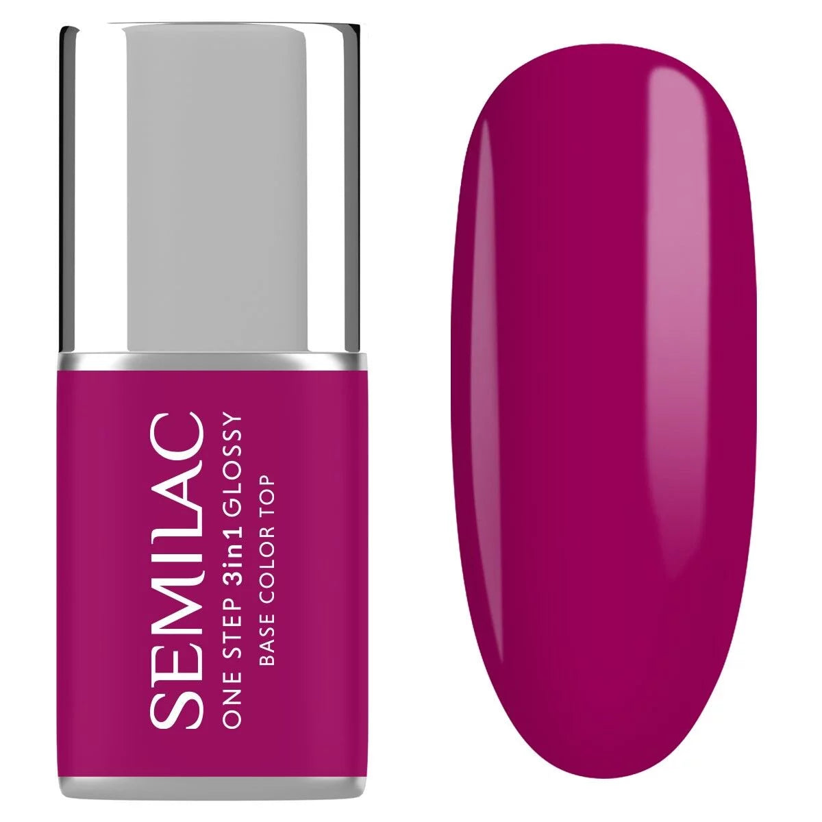 S595 Bright Purple - Semilac STEP ONE Hybrid 3IN1 Gel / Hybrid Nail Polish - SEMILAC USA