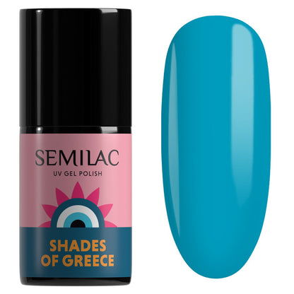 A706 Aegean Blue - Semilac Soak Off Gel / Hybrid Nail Polish