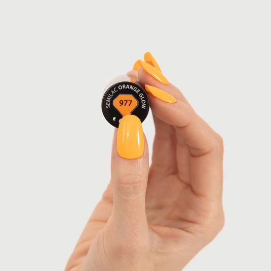 977 Orange Glow - Semilac Soak Off Gel / Hybrid Nail Polish - SEMILAC USA