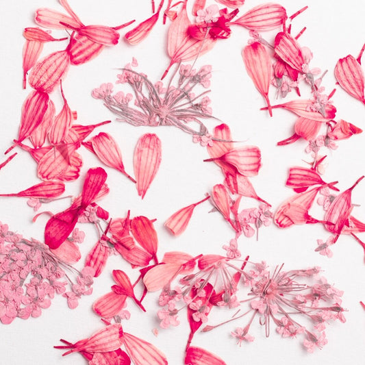 Semilac Flower Flakes Coral Blossom