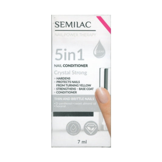 Semilac Nail Power Therapy 5 in 1 CRYSTAL STRONG Nail Conditioner 7 ml