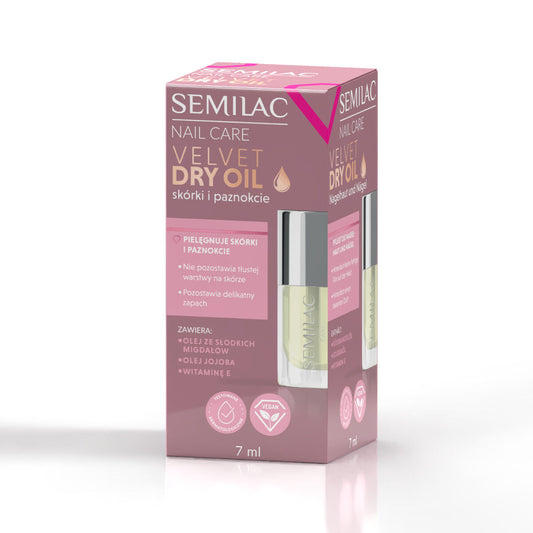 Semilac Nail Care Velvet Dry Oil for Nails and Cuticles 7 ml