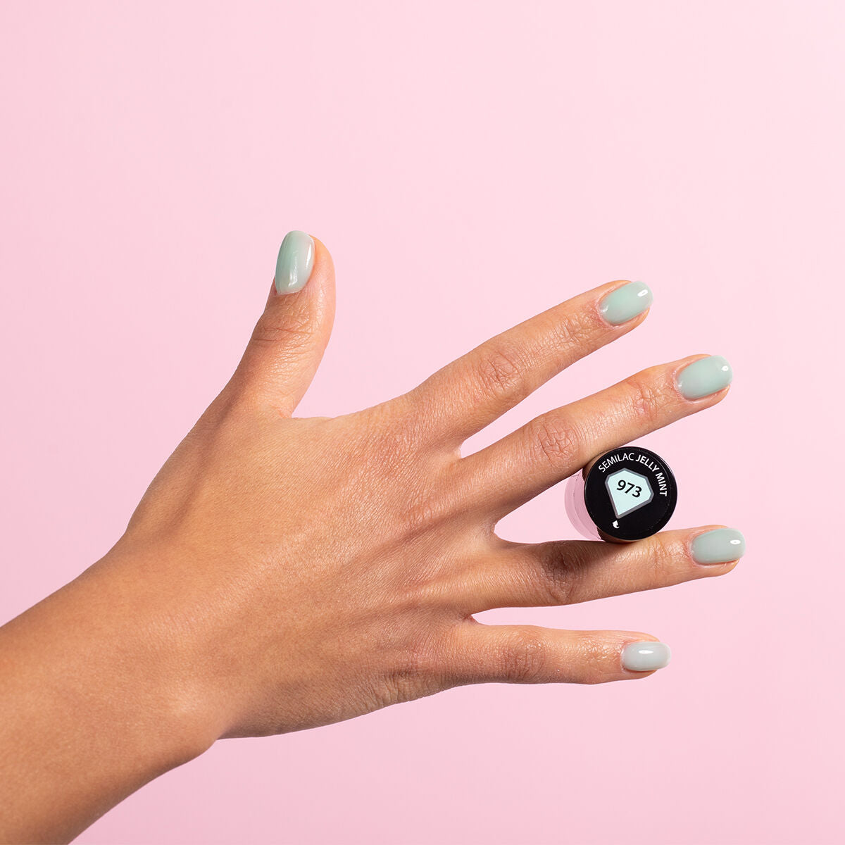 973 Jelly Mint - Semilac Soak Off Gel / Hybrid Nail Polish - SEMILAC USA
