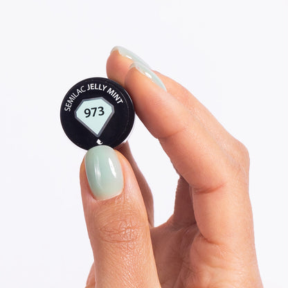 973 Jelly Mint - Semilac Soak Off Gel / Hybrid Nail Polish - SEMILAC USA