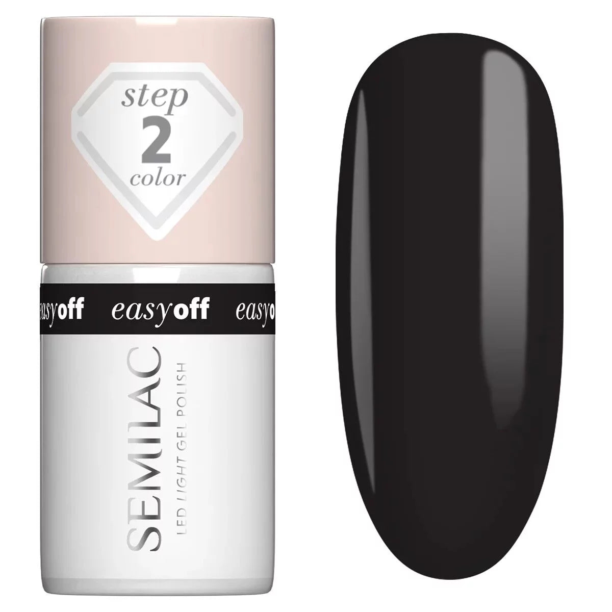 L24 Diamond Black - Semilac Soak Off Gel / Hybrid Nail Polish