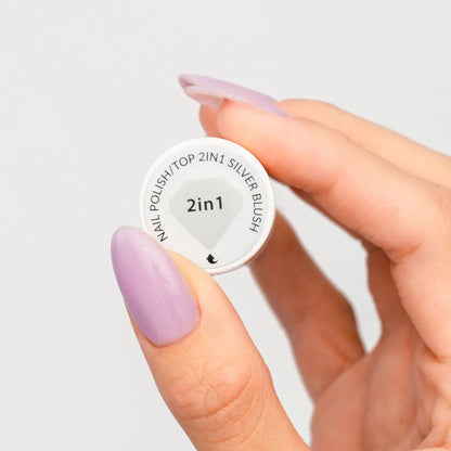 Semilac Top for classic nail polishes 2in1 SILVER BLUSH