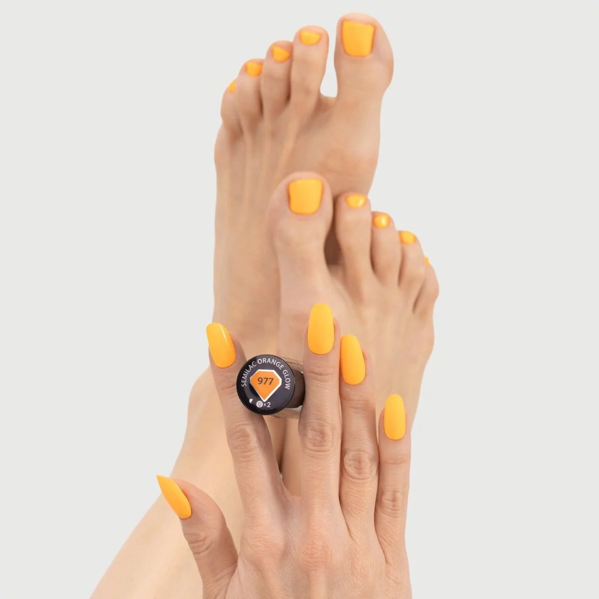 977 Orange Glow - Semilac Soak Off Gel / Hybrid Nail Polish - SEMILAC USA