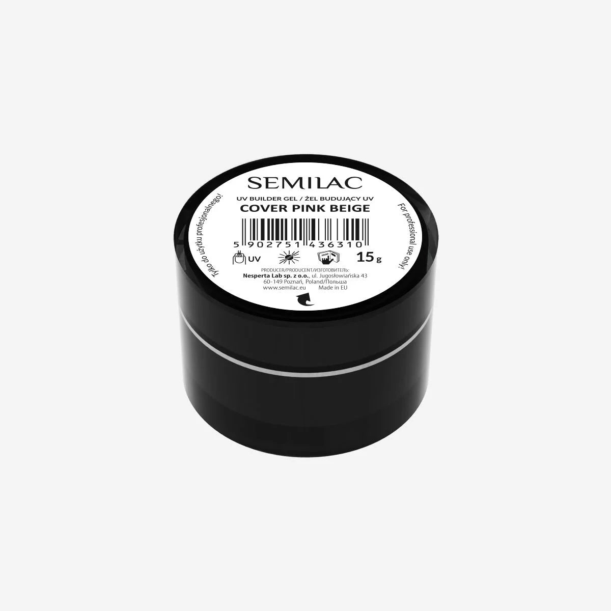 Semilac Builder Gel Cover Pink Beige 0.53 oz