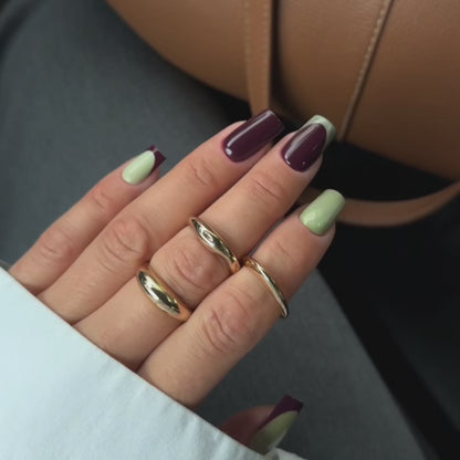 740 Deep Plum - Semilac Soak Off Gel / Hybrid Nail Polish