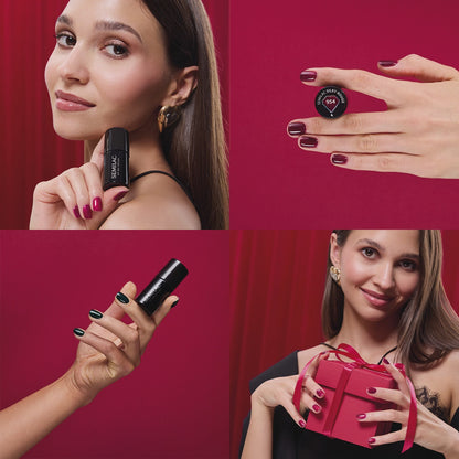 955 Holly Berry Red - Semilac Soak Off Gel / Hybrid Nail Polish