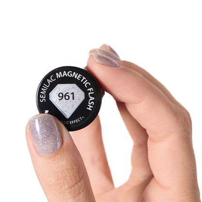 961 Magnetic Flash - Semilac Soak Off Gel / Hybrid Nail Polish