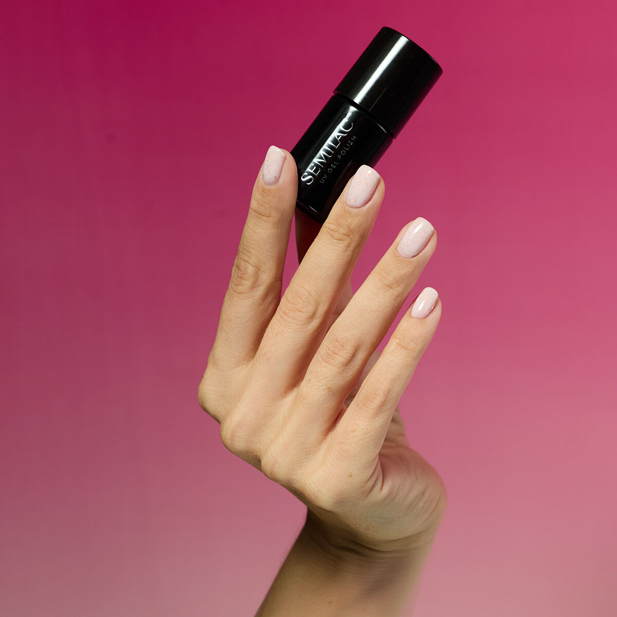 963 Rose Stracciatella - Semilac Soak Off Gel / Hybrid Nail Polish