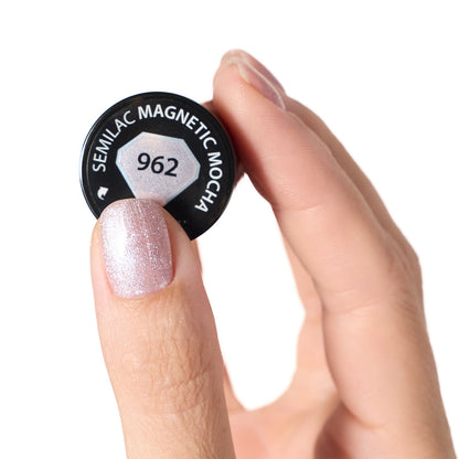 962 Magnetic Mocha - Semilac Soak Off Gel / Hybrid Nail Polish