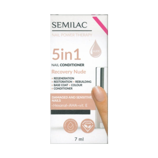 Semilac Nail Power Therapy 5 in 1 RECOVERY NUDE Nail Conditioner 7 ml