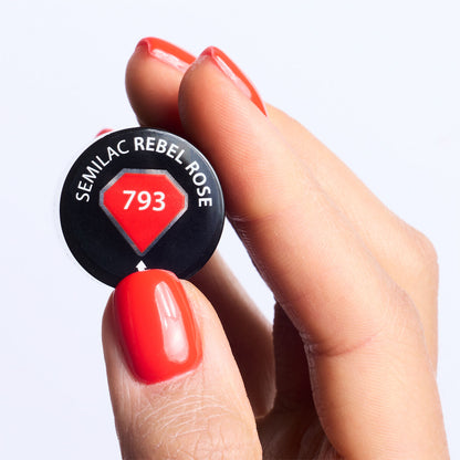 793 Rebel Rose Semilac Soak Off Gel / Hybrid Nail Polish - SEMILAC USA