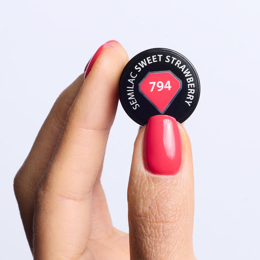 794 Sweet Strawberry Semilac Soak Off Gel / Hybrid Nail Polish - SEMILAC USA
