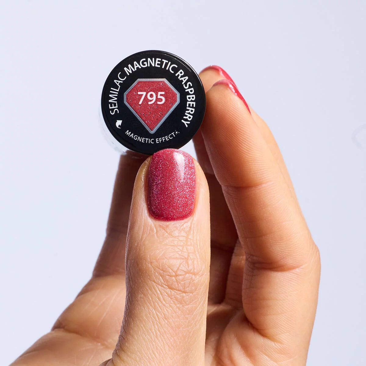 795 Magnetic Raspberry Semilac Soak Off Gel / Hybrid Nail Polish - SEMILAC USA