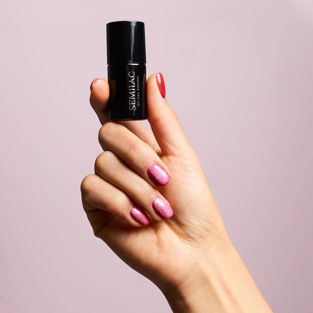 795 Magnetic Raspberry Semilac Soak Off Gel / Hybrid Nail Polish - SEMILAC USA