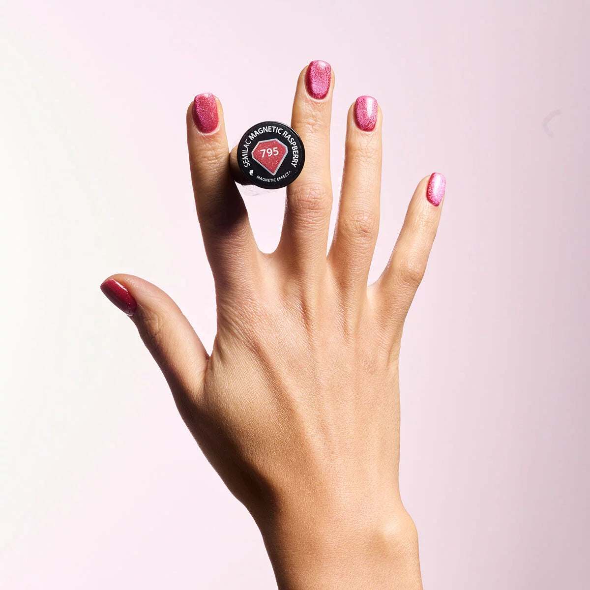 795 Magnetic Raspberry Semilac Soak Off Gel / Hybrid Nail Polish - SEMILAC USA