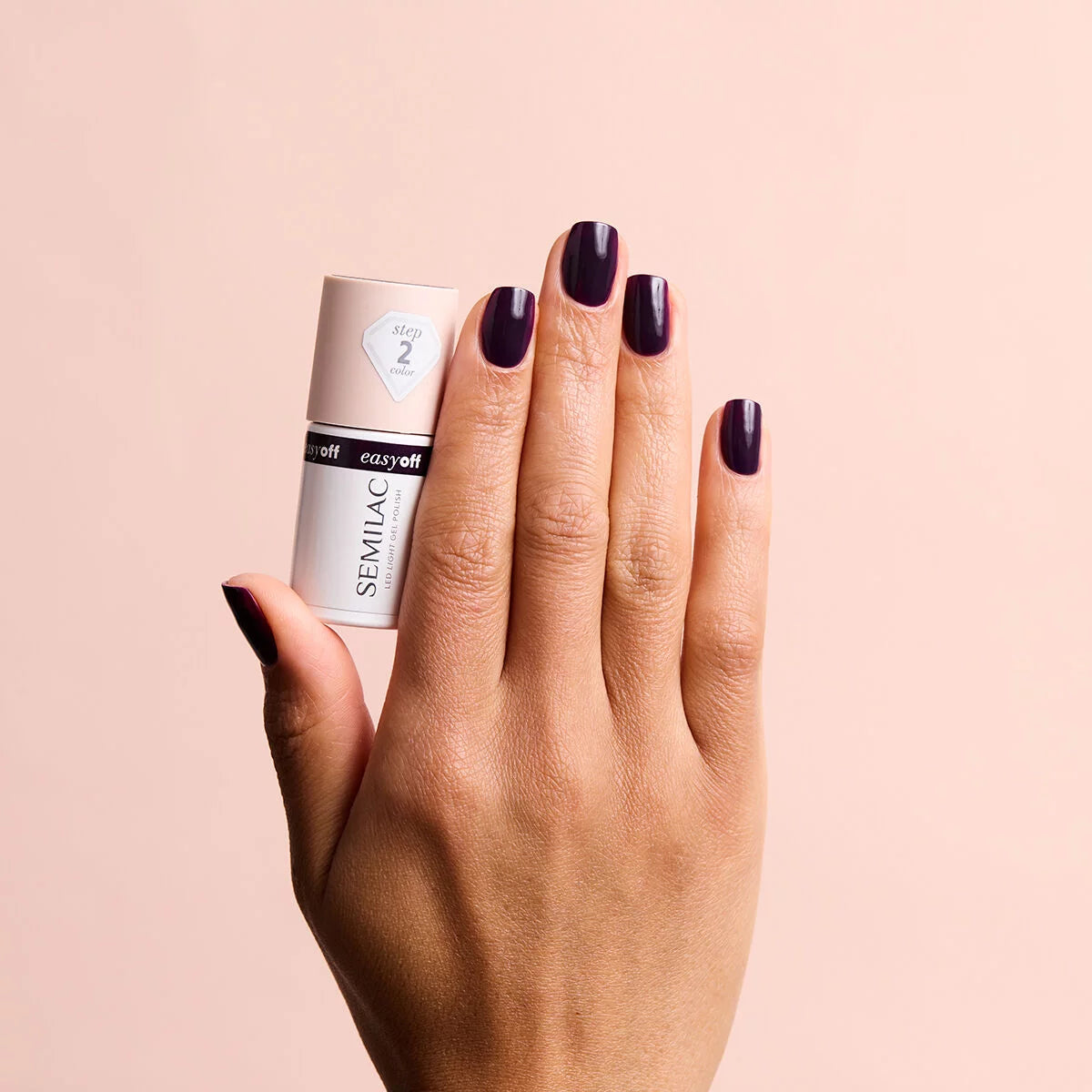 L21 EASY OFF Berry - Semilac Soak Off Gel / Hybrid Nail Polish