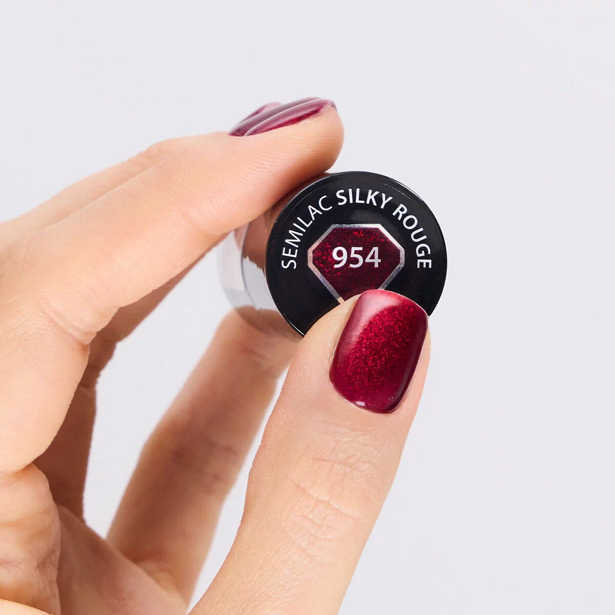 954 Silky Rouge - Semilac Soak Off Gel / Hybrid Nail Polish