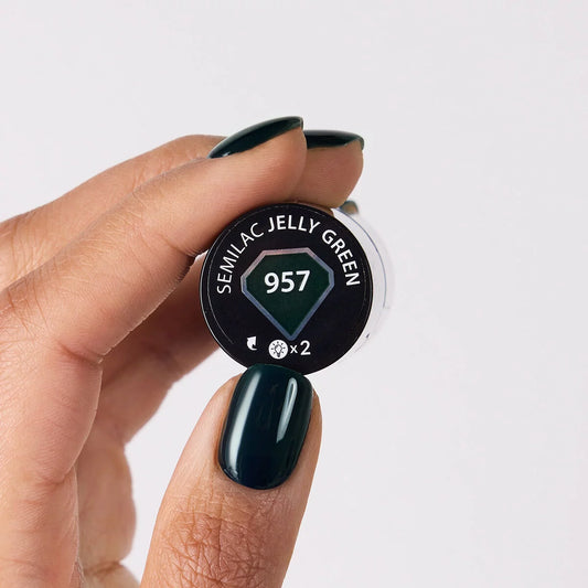 957 Jelly Green - Semilac Soak Off Gel / Hybrid Nail Polish
