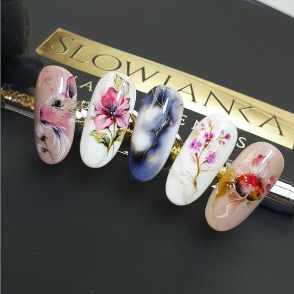 197 BLACKINK - Slowianka Nail Trends Water Color Nail Polish "INK" Collection - Slowianka Nail Trends USA