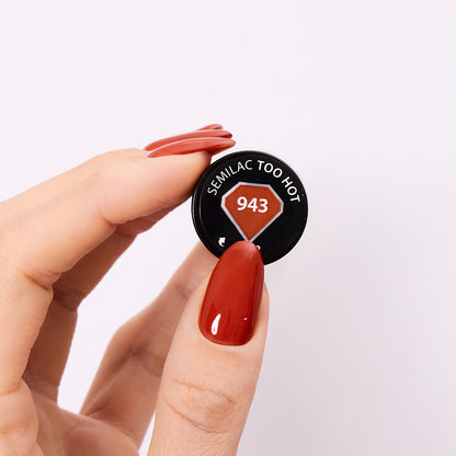 943 Too Hot  - Semilac Soak Off Gel / Hybrid Nail Polish