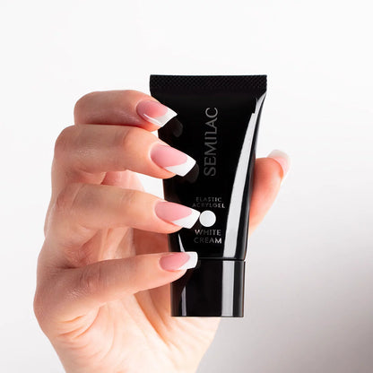Semilac Elastic Acrylgel White Cream